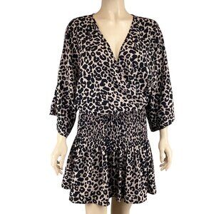 Buddy Love Dress Size Medium Lenox Smocked‎ Waist Bell Sleeves V-Neck